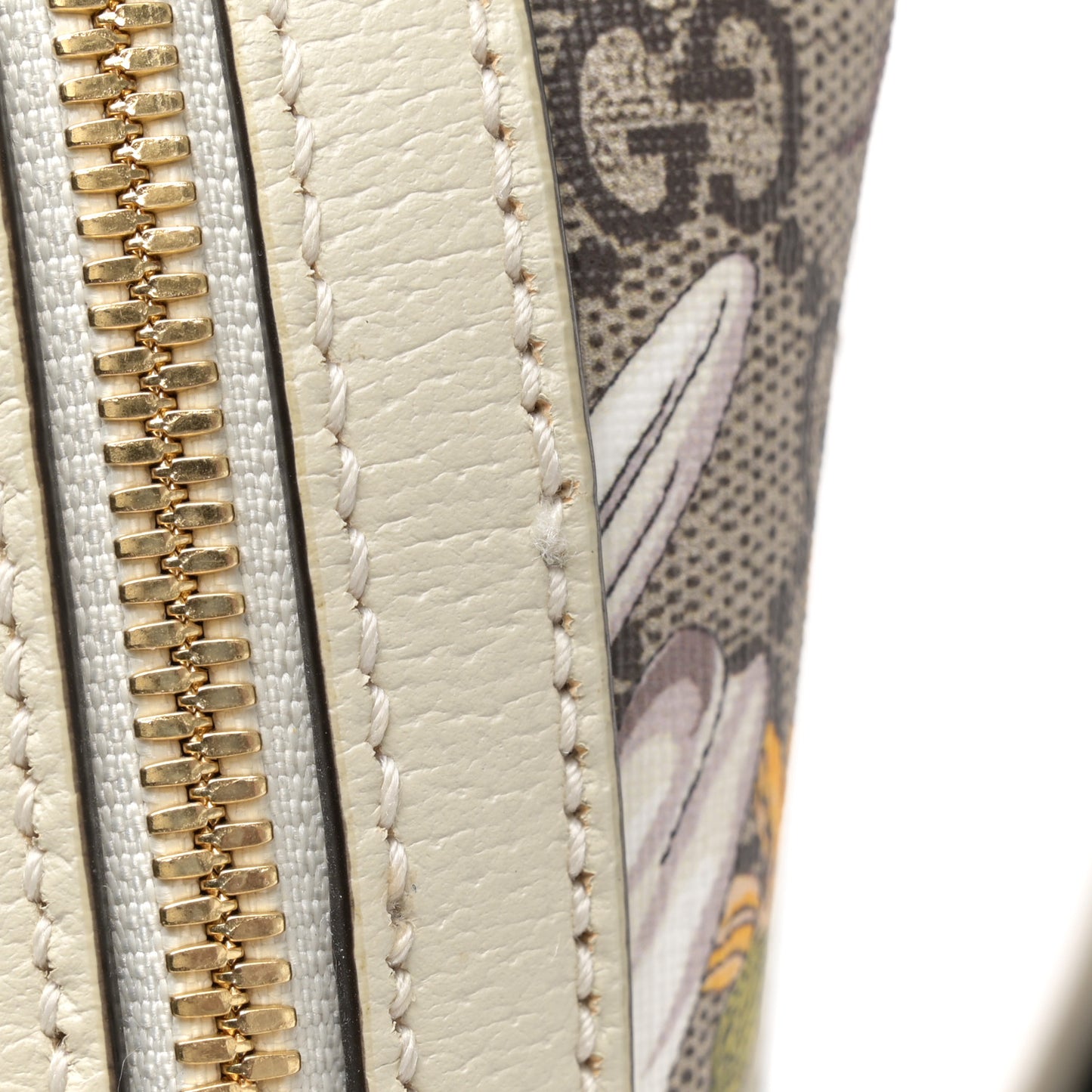 GG Supreme Monogram Flora Web Small Ophidia Day Backpack White