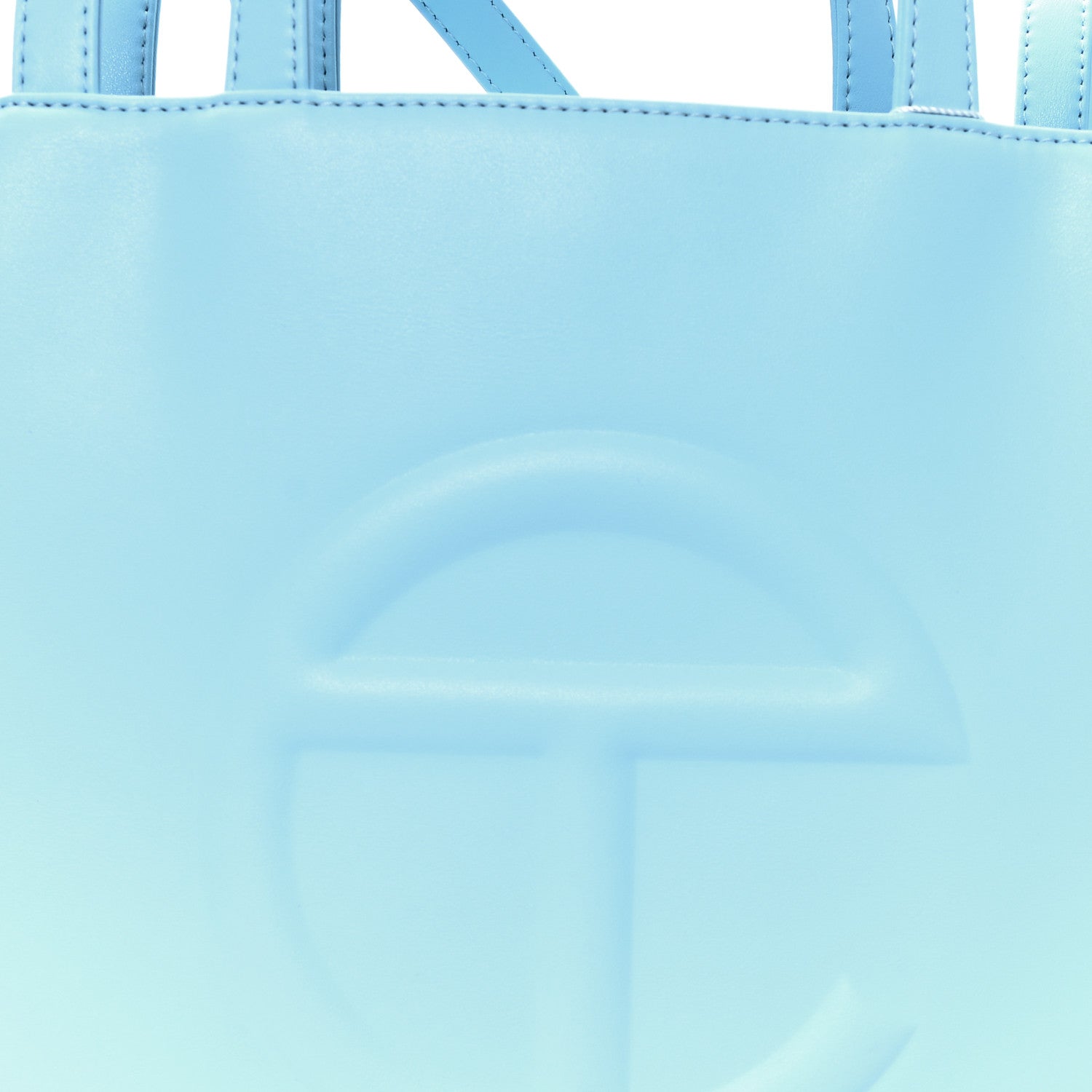 Telfar Vegan Leather Medium Shopping Bag Pool Blue 8 of 10