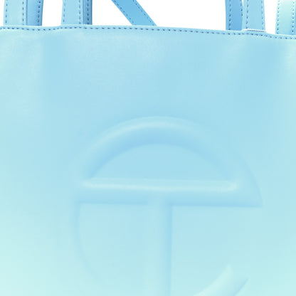 Telfar Vegan Leather Medium Shopping Bag Pool Blue 8 of 10