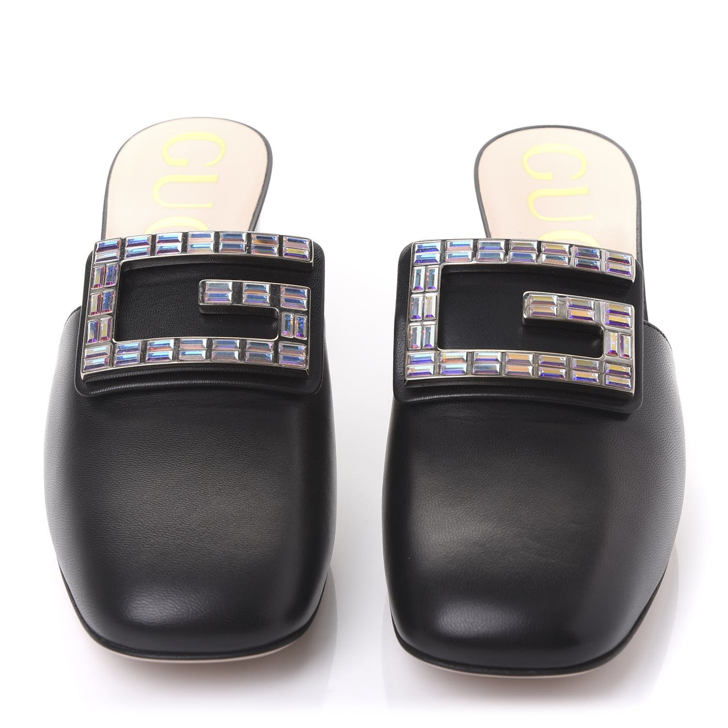 Malaga Kid Crystal Square G Madelyn Mules 37 Black