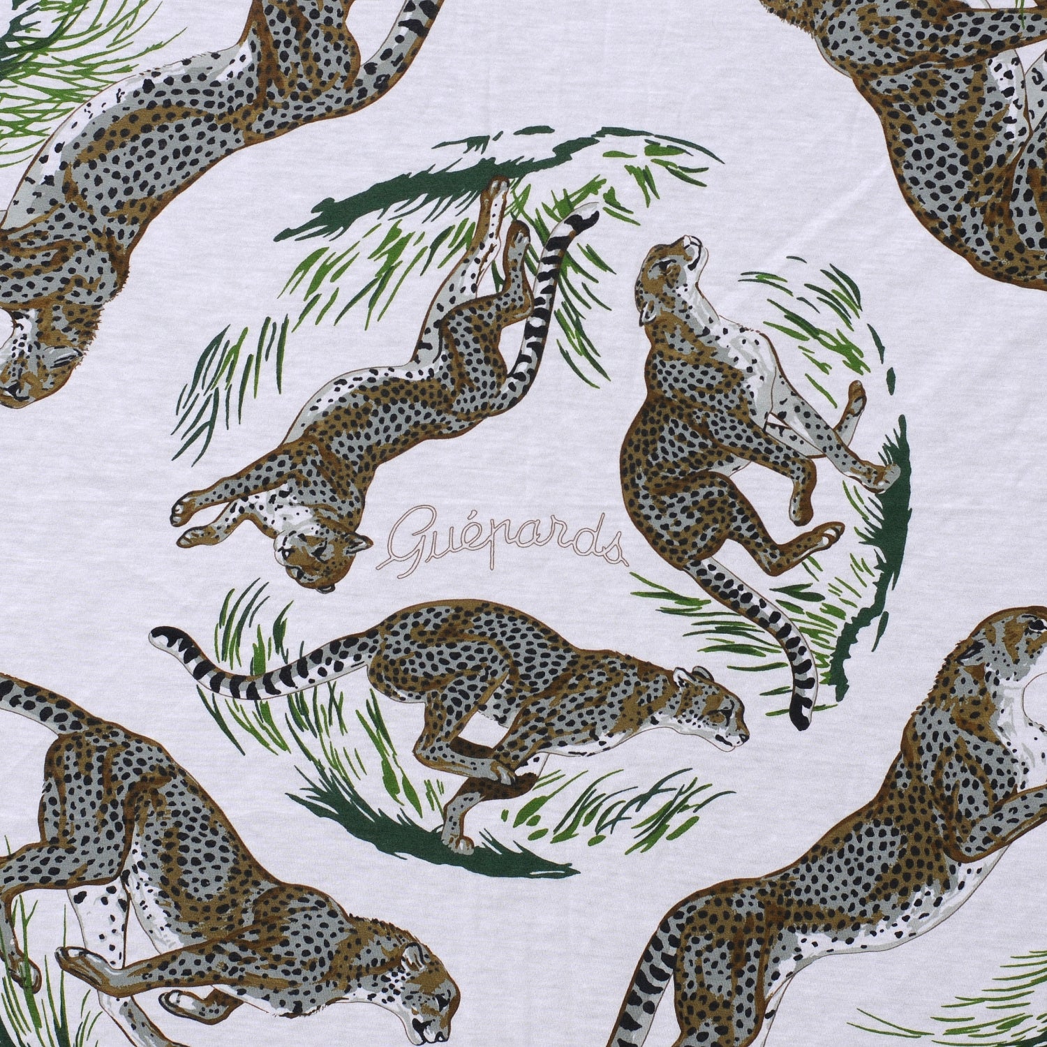 Hermes Cotton Guepards T-Shirt Scarf Blanc 1 of 7