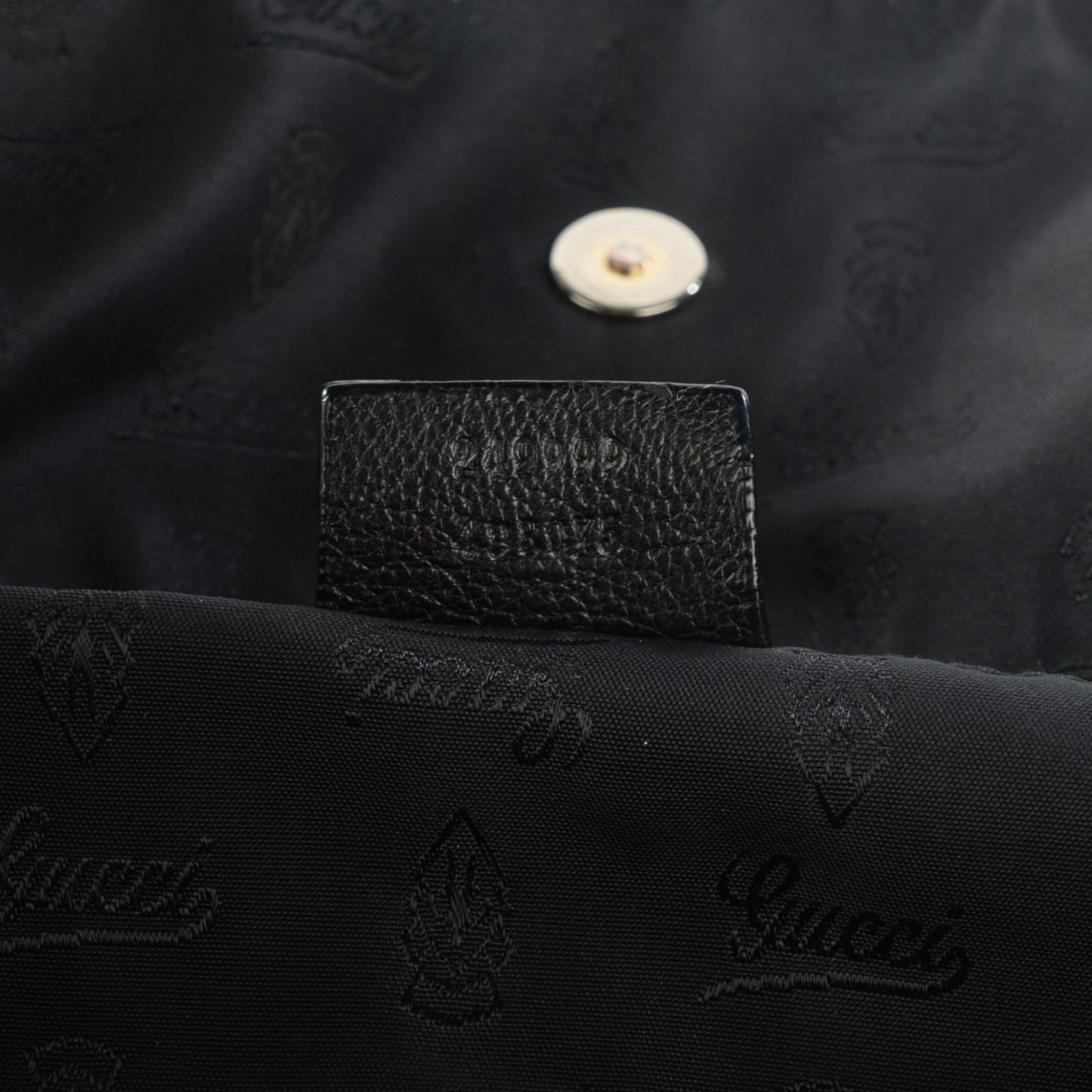 Guccissima Large Full Moon Tote Black