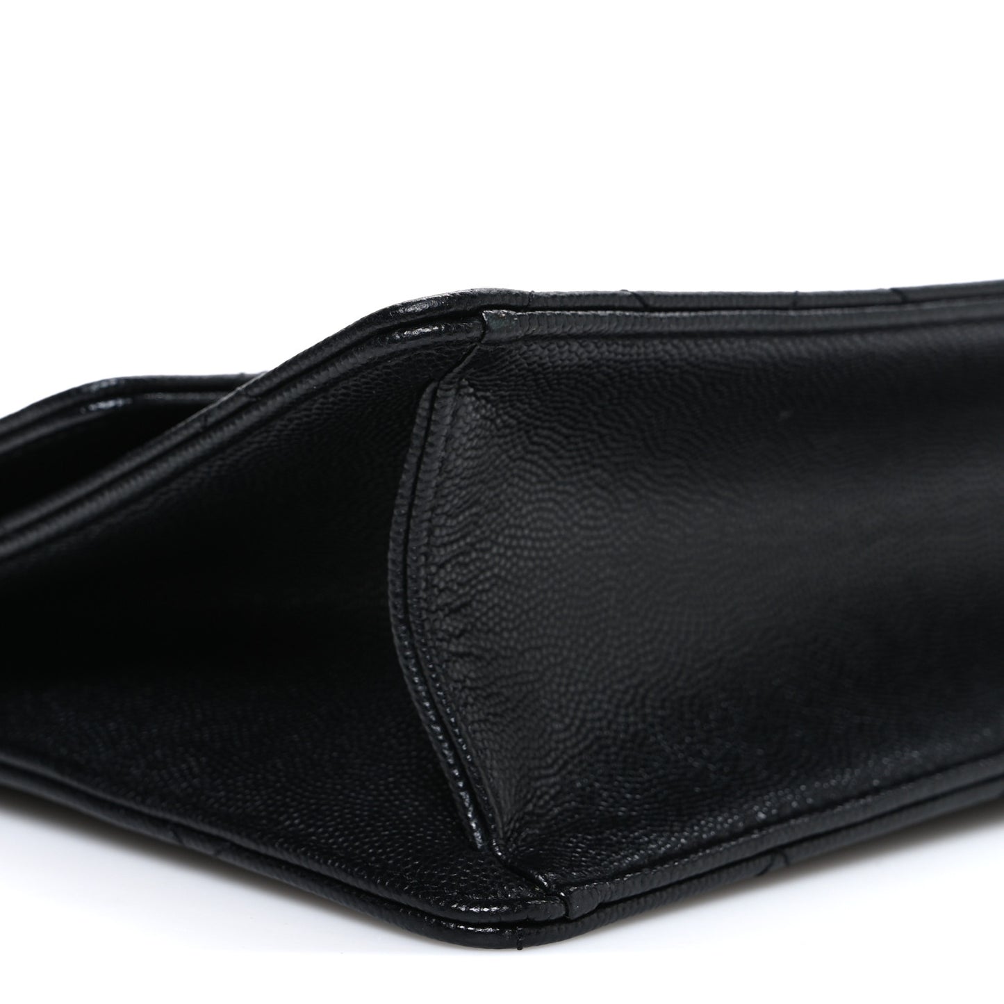 Caviar Quilted Chain Frame Flap Black