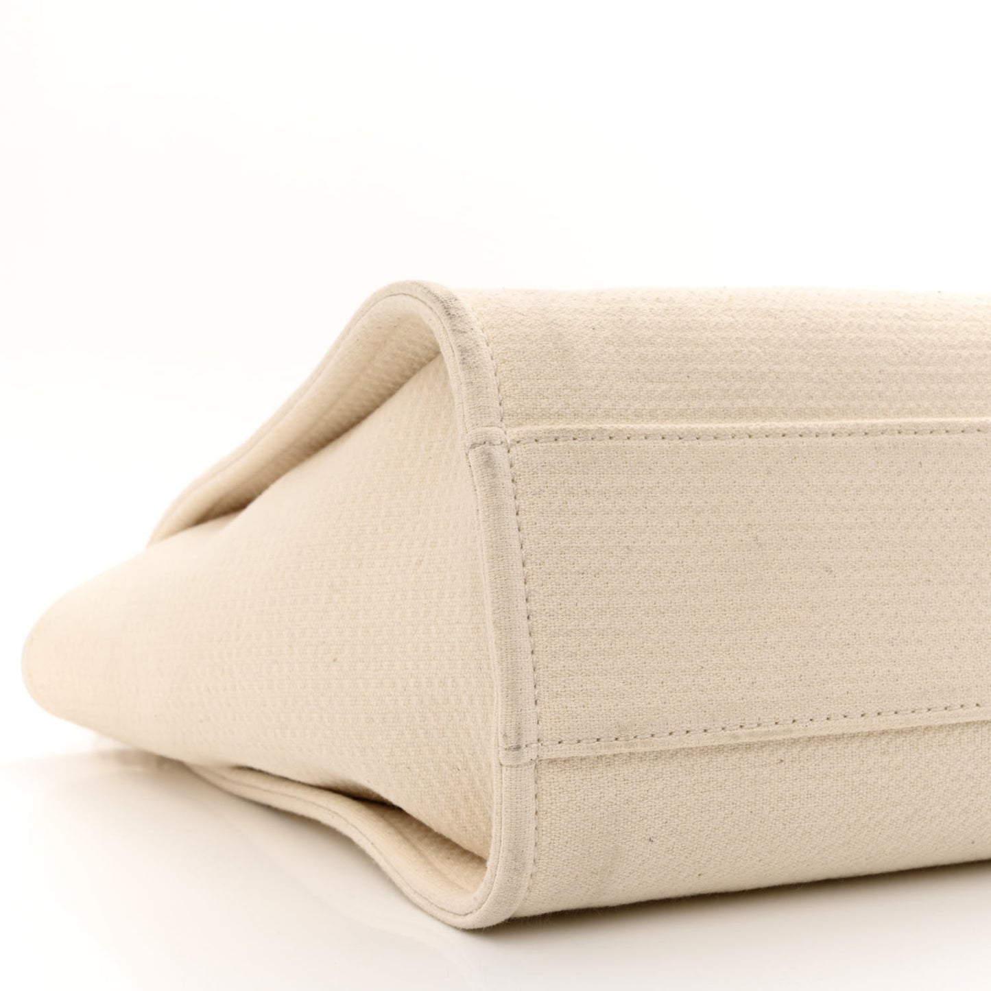 Mixed Fibers Small Deauville Tote White