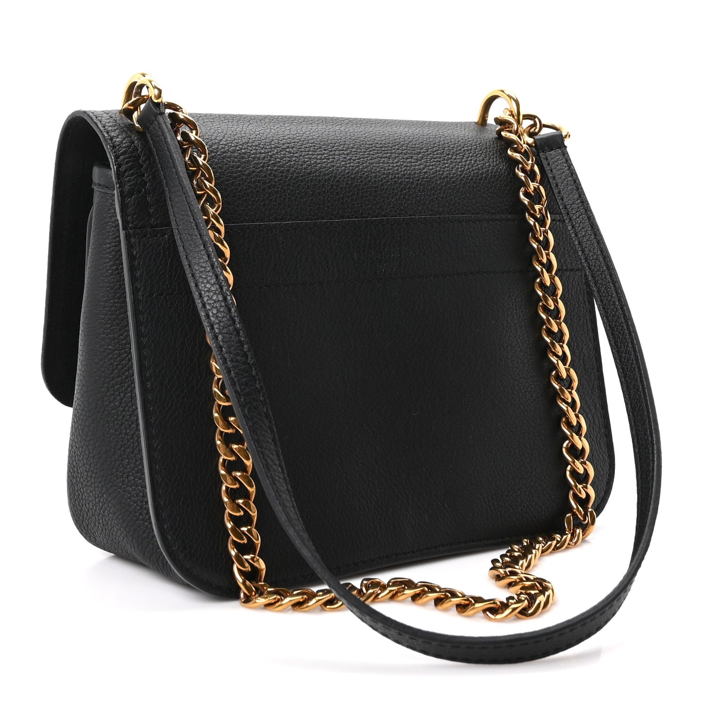 Grained Calfskin Lockme Chain Bag PM Black