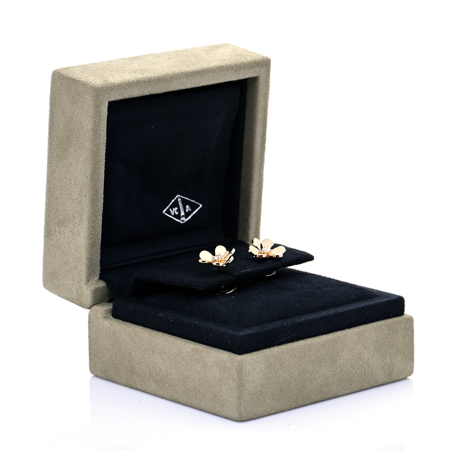 18K Yellow Gold Diamond Mini Frivole Earrings