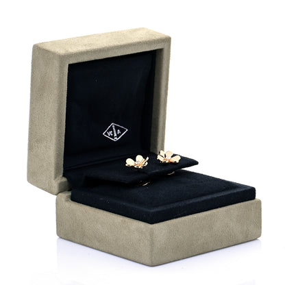 Van Cleef & Arpels 18K Yellow Gold Diamond Mini Frivole Earrings 8 of 8