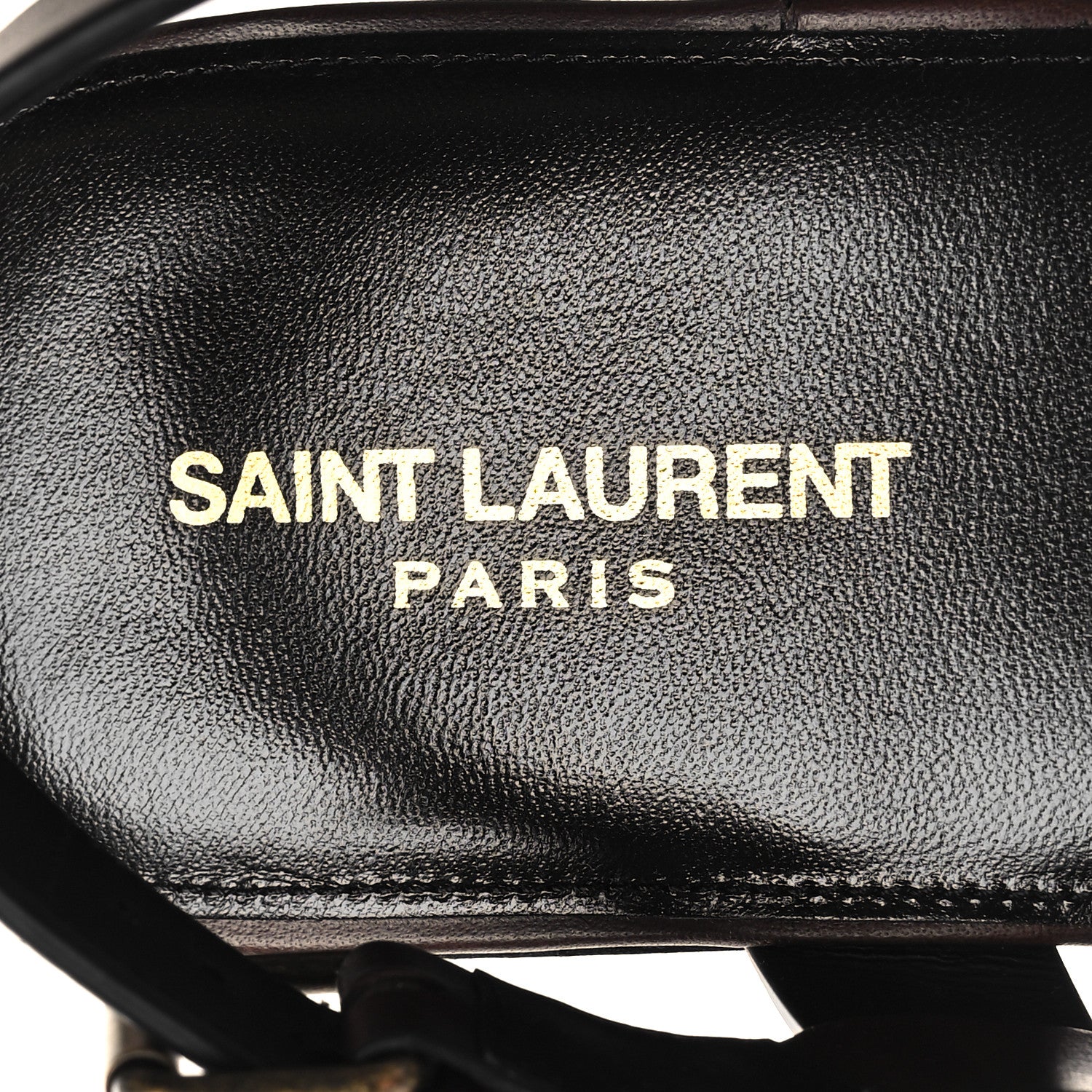 Saint Laurent Calfskin Mens Cassandra Monogram Sandals 43 Moro 8 of 9