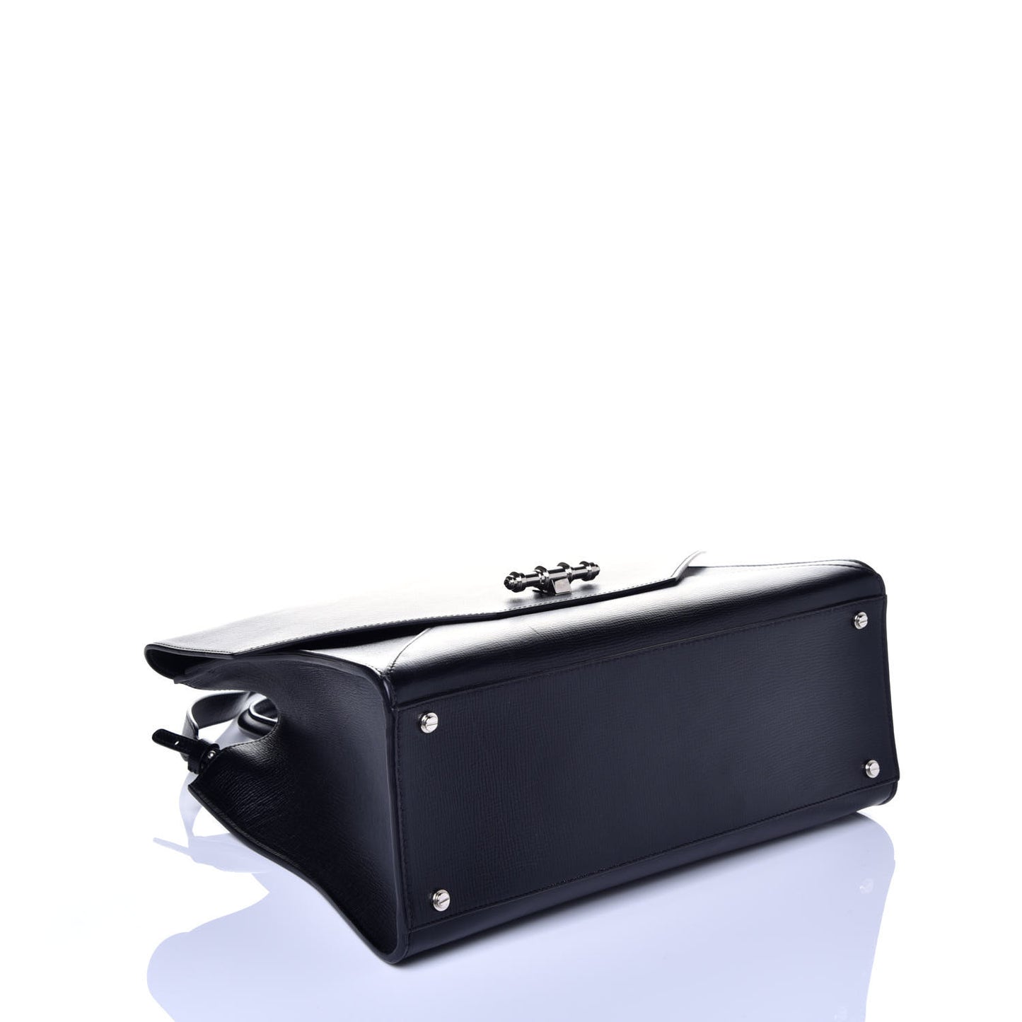 Calfskin Small Obsedia Satchel Black