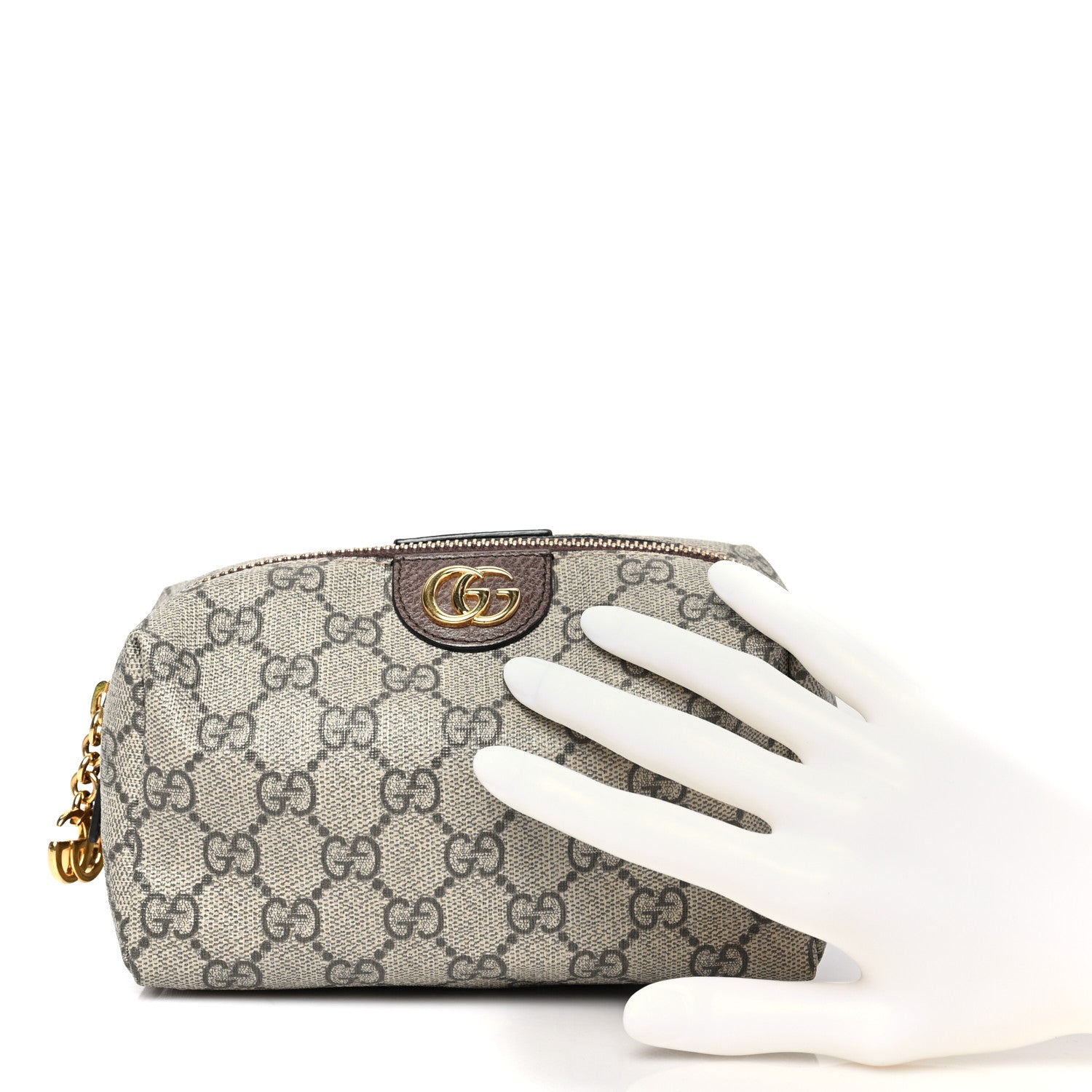 Gucci Soft GG Supreme Monogram Calfskin Medium Ophidia Cosmetic Case Beige Ebony New Acero 2 of 6