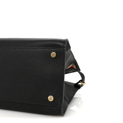 Burberry Grainy Calfskin Nova Check Small Cotswolds Tote Black 9 of 9