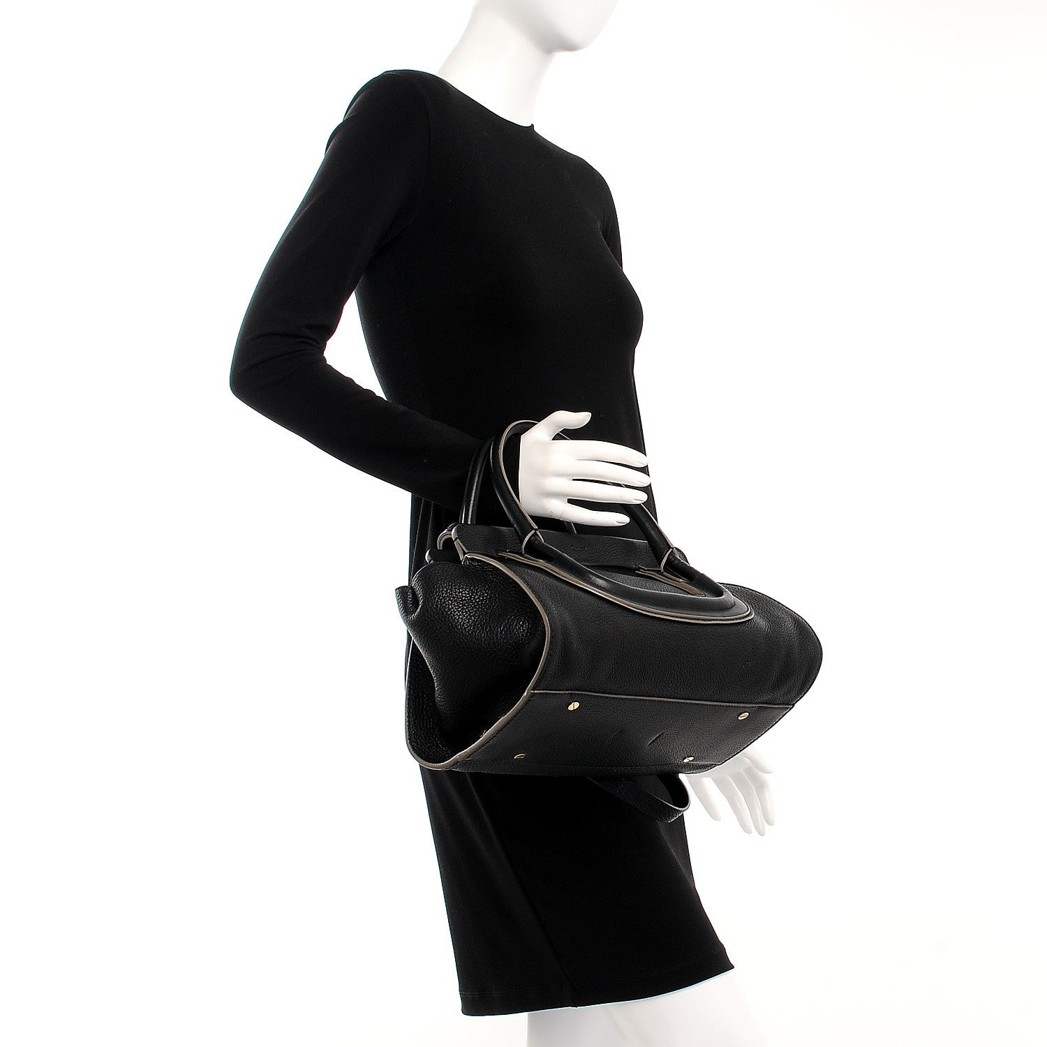 Chloe Calfskin Medium Everston Satchel Black 3 of 8
