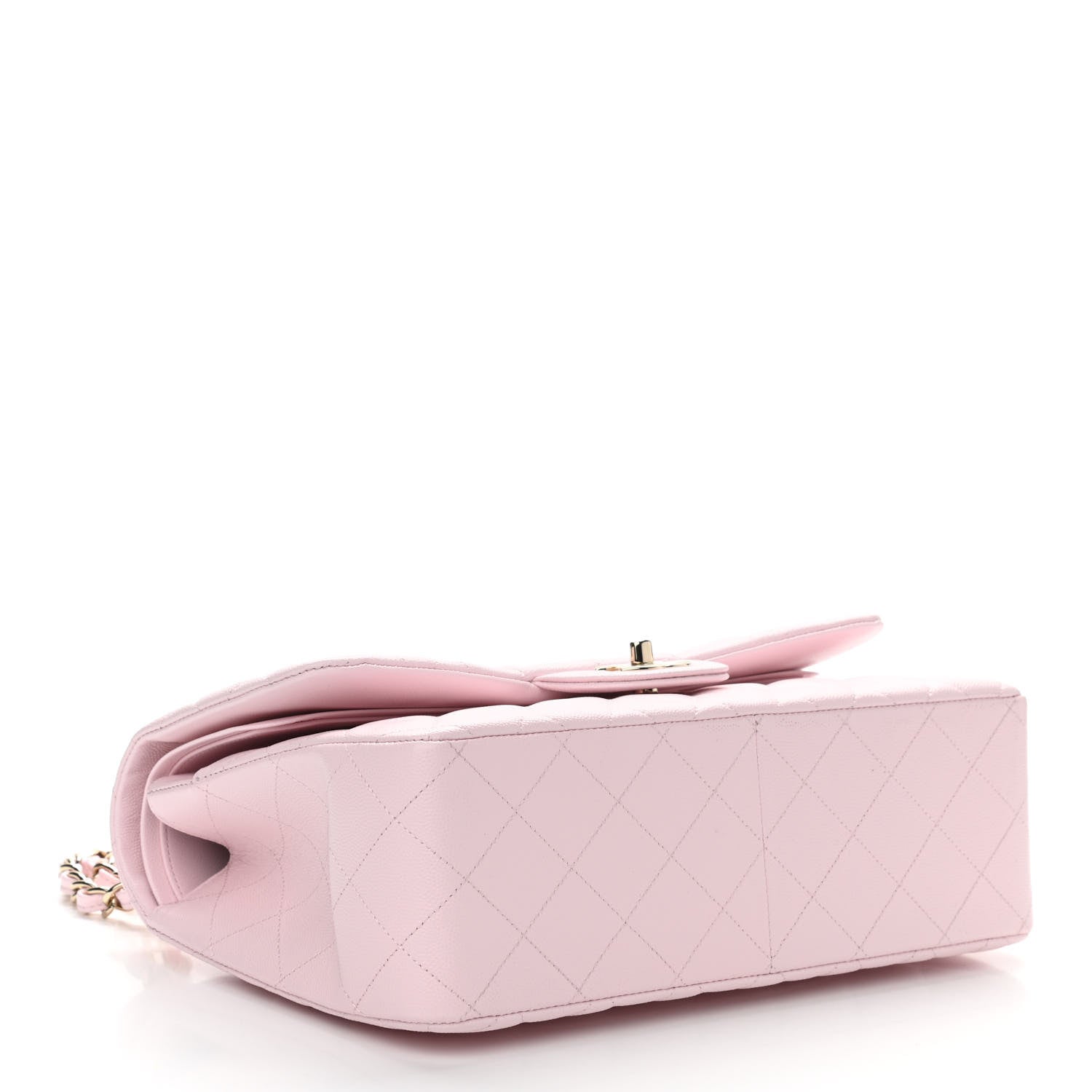 Chanel Caviar Quilted Jumbo Double Flap Light Pink 3 of 9