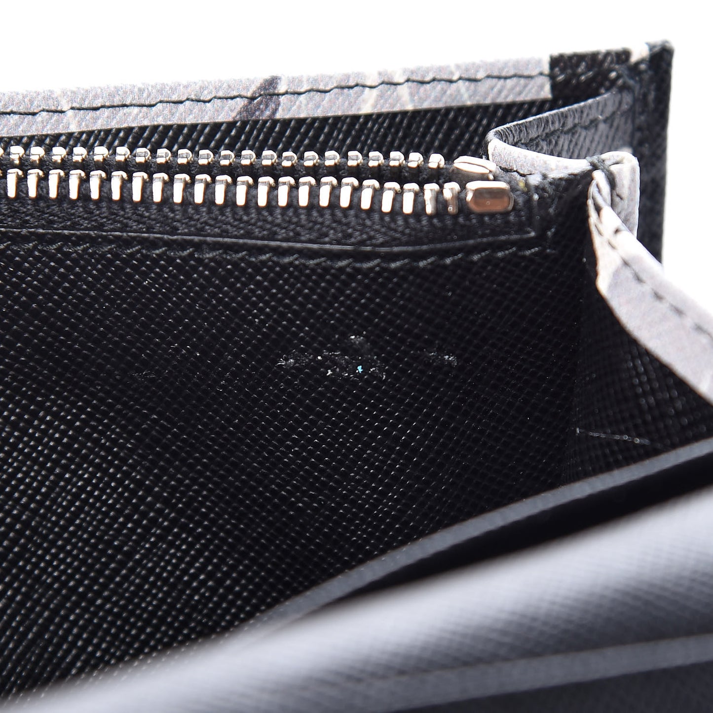 Saffiano Floral Print Continental Flap Wallet Black