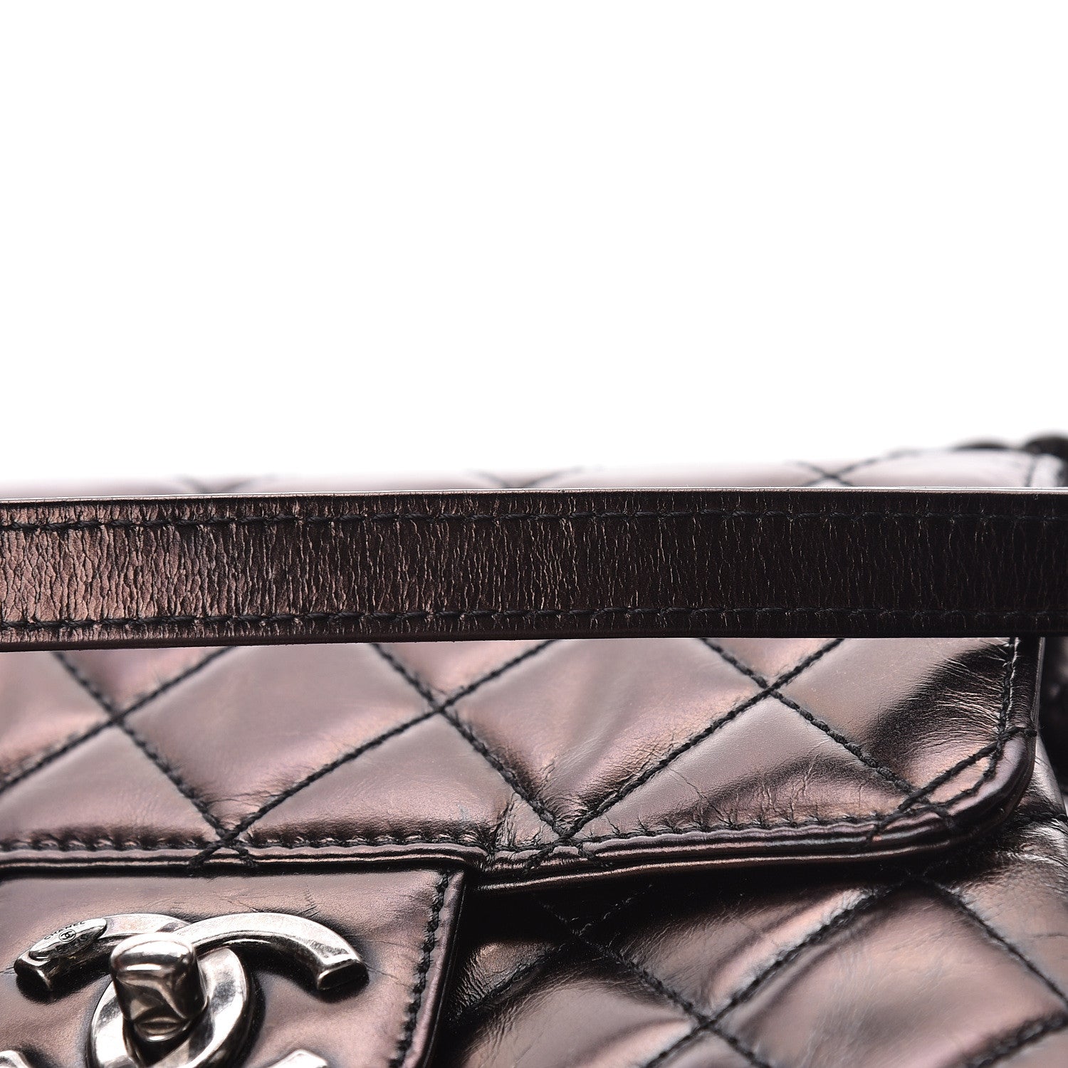 Chanel Glazed Calfskin Quilted Accordion Flap Black 11 of 11