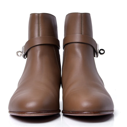 Hermes Calfskin Neo Ankle Boots 39.5 Brun Fume 2 of 6