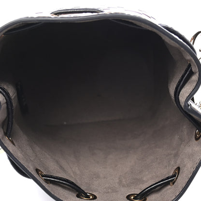 Fendi Vitello Liberty F is Fendi Bi-Color FF 1974 Embossed Mini Mon Tresor Bucket Bag Maya Black 5 of 9