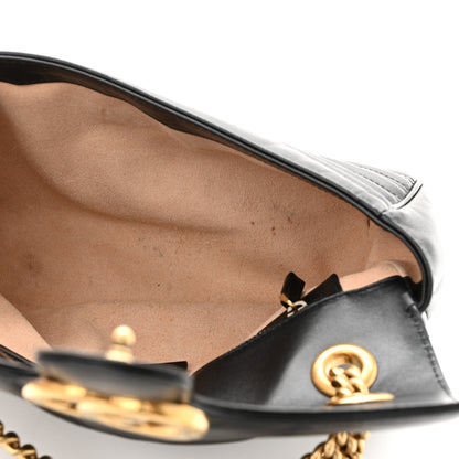 Gucci Calfskin Matelasse Small GG Marmont Shoulder Bag Black 5 of 17