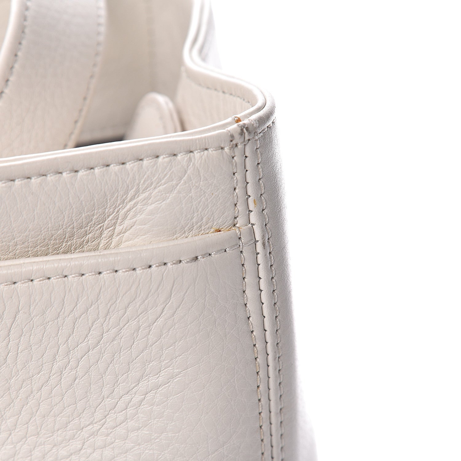 Chanel Calfskin Cerf Executive Shopper Tote White 9 of 18