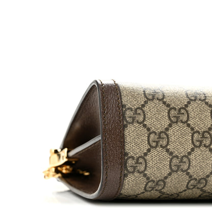 Gucci GG Supreme Monogram Web Small Ophidia Chain Shoulder Bag Brown 9 of 11