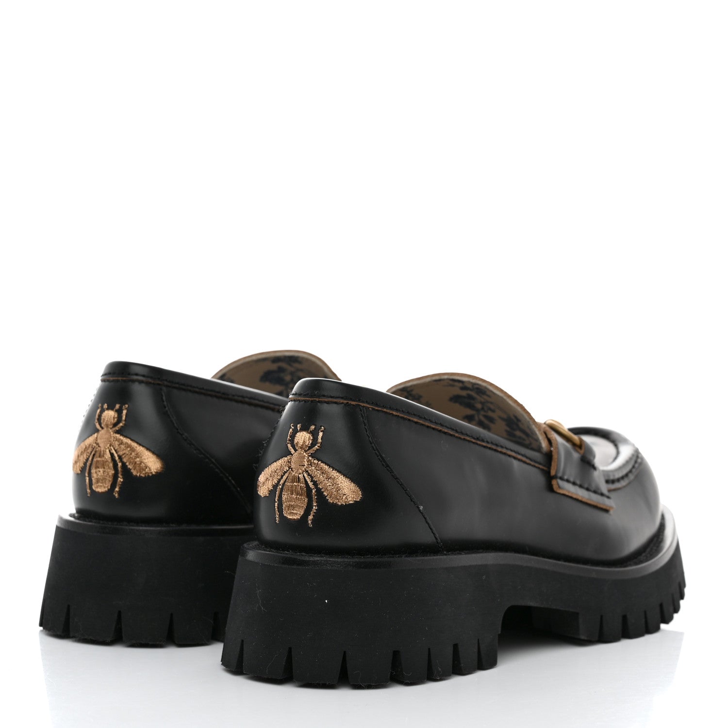 Gucci Cordovan Lux Womens Harald Horsebit 25mm Platform Loafers 37.5 Black 4 of 8