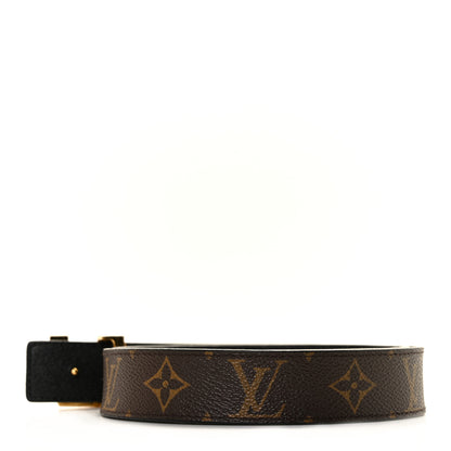 Louis Vuitton Calfskin Monogram 30mm LV Initiales Reversible Belt 90 36 Black 2 of 4