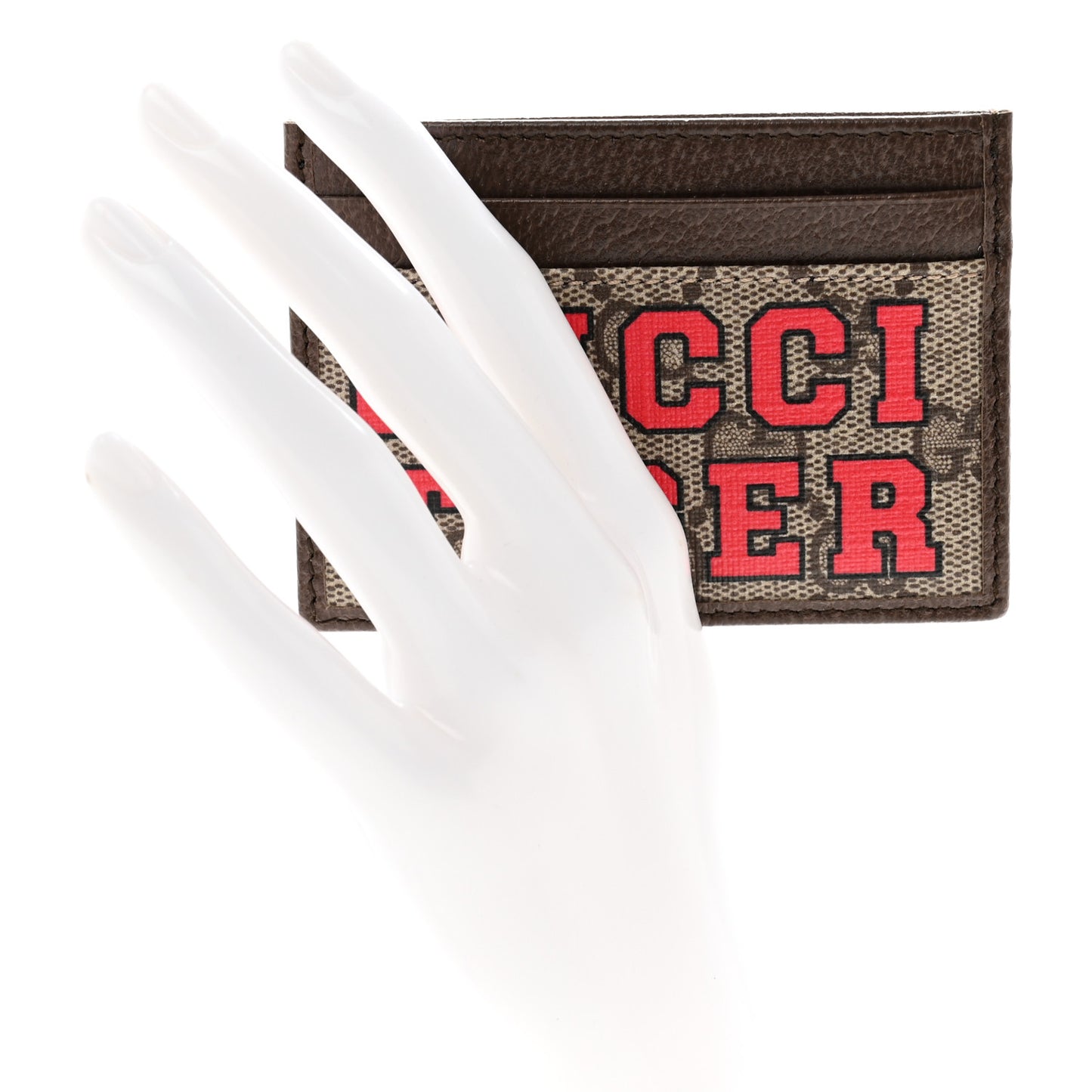 GG Supreme Monogram Textured Dollar Calfskin Web Gucci Tiger Card Holder Beige Ebony Live Red New Shamarock New Acero