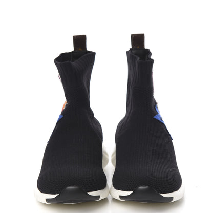 Louis Vuitton Stretch Fabric LV Black Heart Sock Sneaker 36 Black 2 of 8