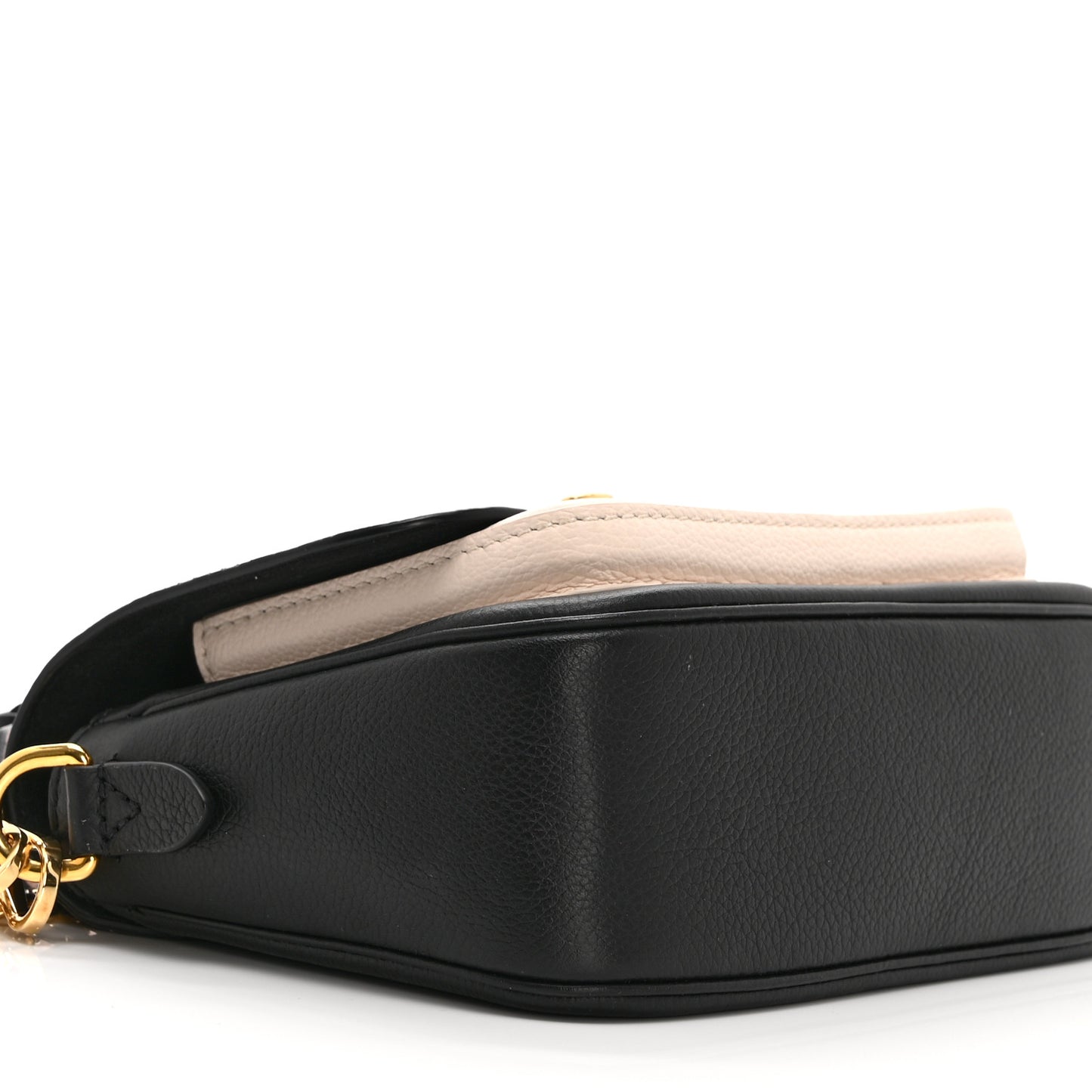 Grained Calfskin Lockme Tender Black
