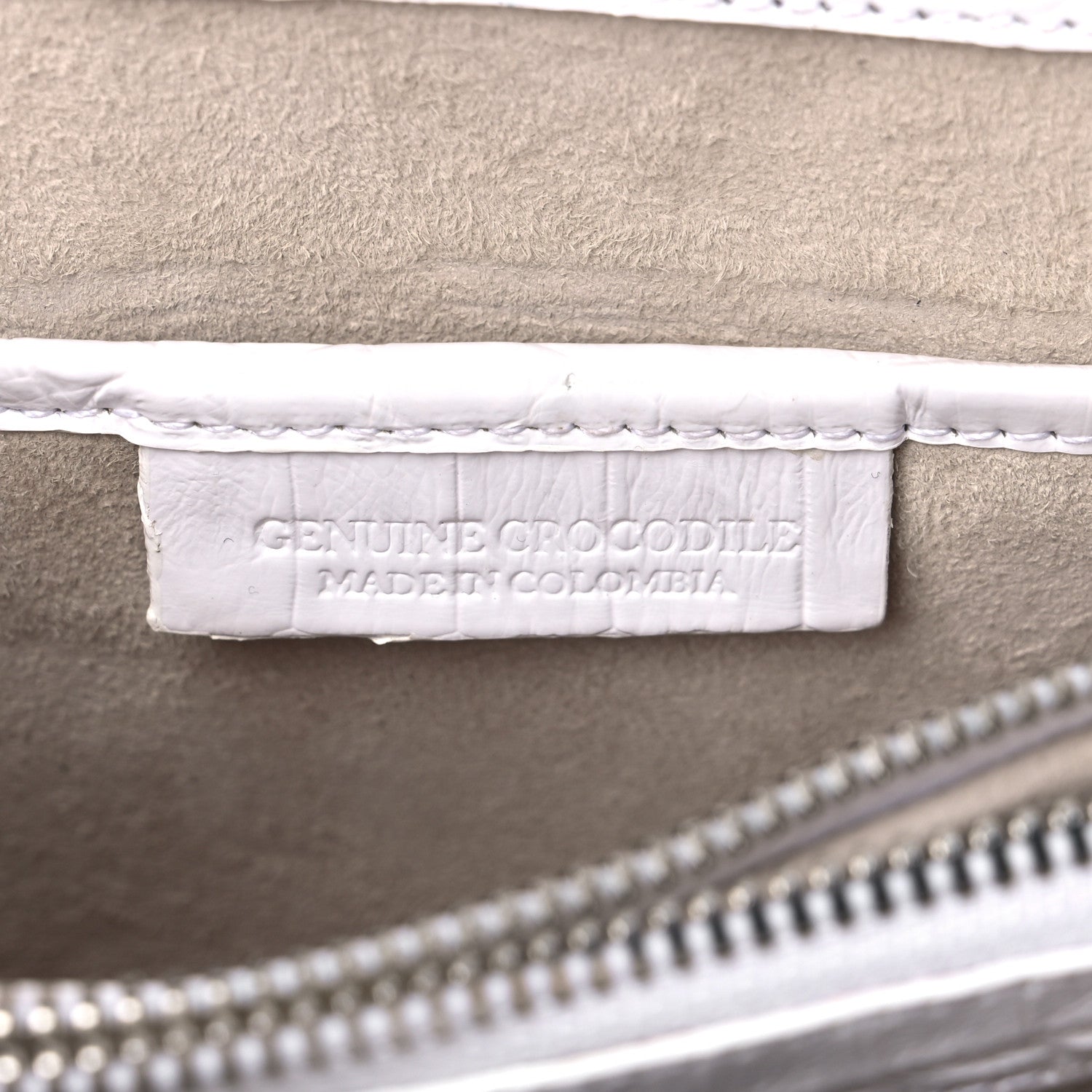 Nancy Gonzalez Crocodile Woven Top Handle Bag White Black 7 of 14