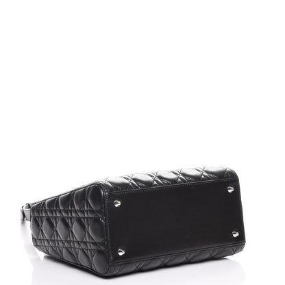 Christian Dior Lambskin Cannage Medium Lady Dior Black 5 of 9