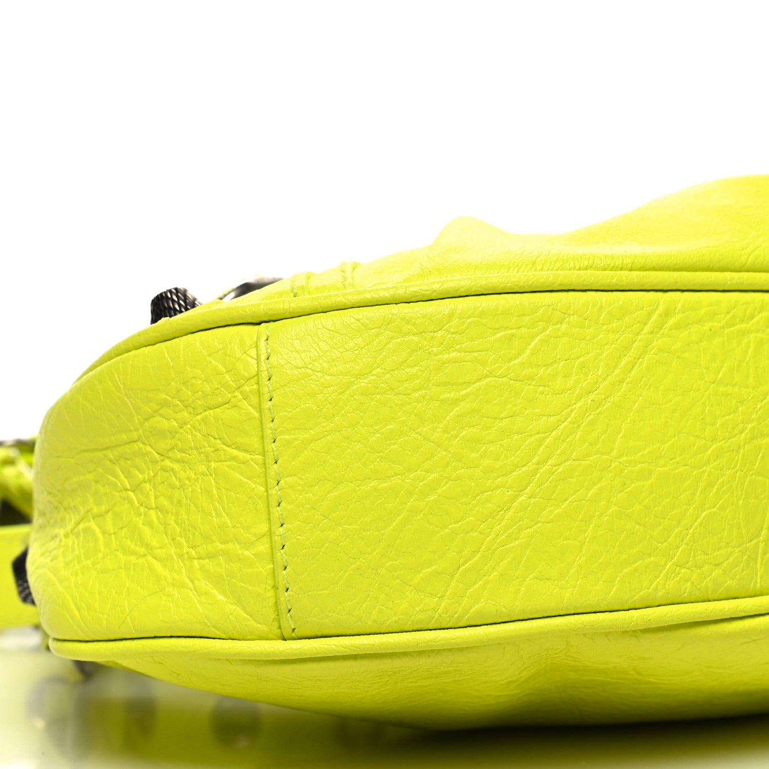 Balenciaga Agneau Arena Le Cagole Shoulder Bag XS Fluo Yellow 11 of 13