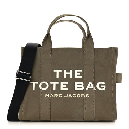 Marc Jacobs Cotton Canvas Medium The Traveler Tote Bag Slate Green 1 of 14