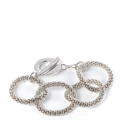 Tiffany Sterling Silver Paloma Picasso Textured Link Toggle Bracelet 1 of 4
