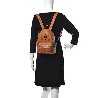 MCM Visetos Side Stud Mini Stark Backpack Cognac 2 of 11