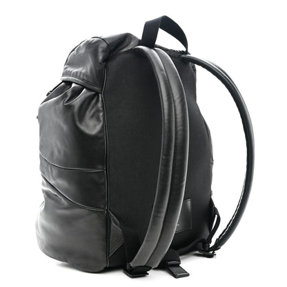 Saint Laurent Lambskin Logo Debossed Backpack Black 3 of 10