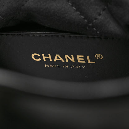 Chanel Shiny Calfskin Striped Mini Chanel 22 Black White 6 of 10