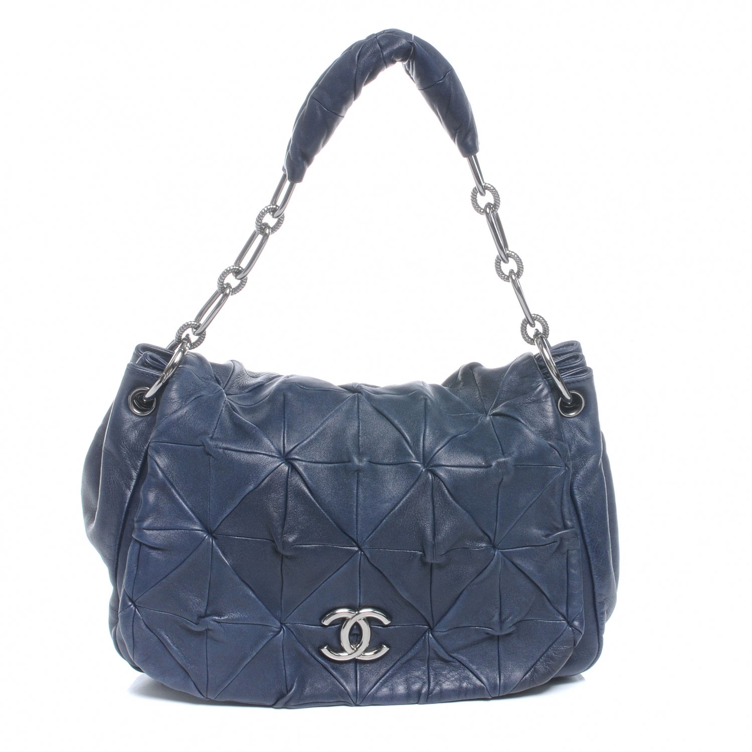 Chanel Lambskin Origami Accordion Flap Navy 1 of 6