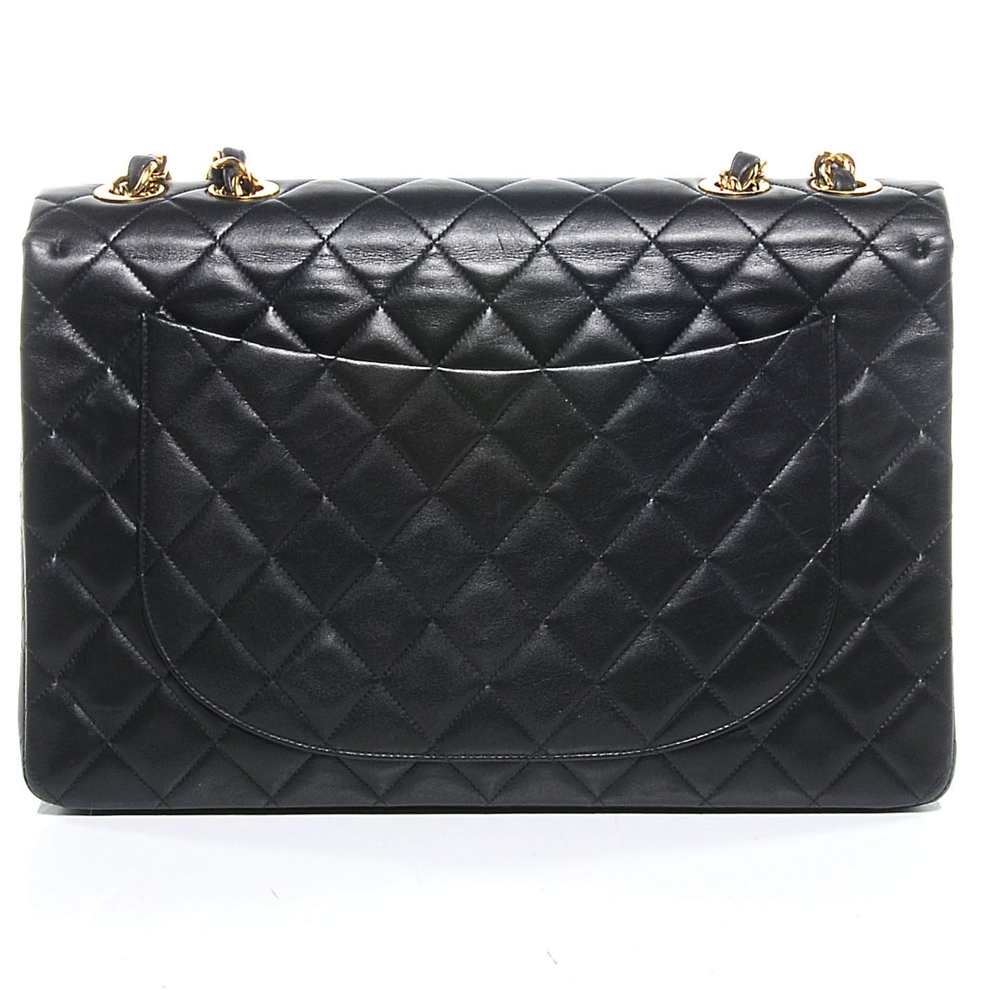 Lambskin XL Jumbo Flap Black