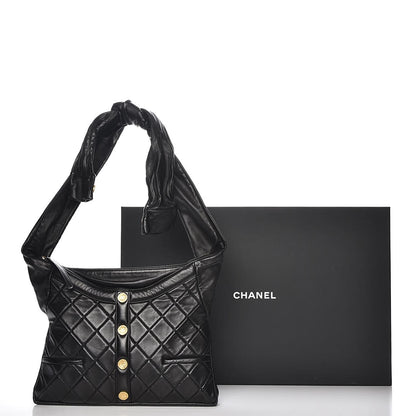 Chanel Lambskin Quilted Girl Bag Black 8 of 8