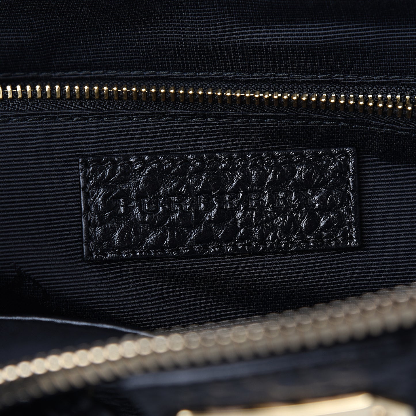 Heritage Grain Check Embossed Small Orchard Bowling Bag Black