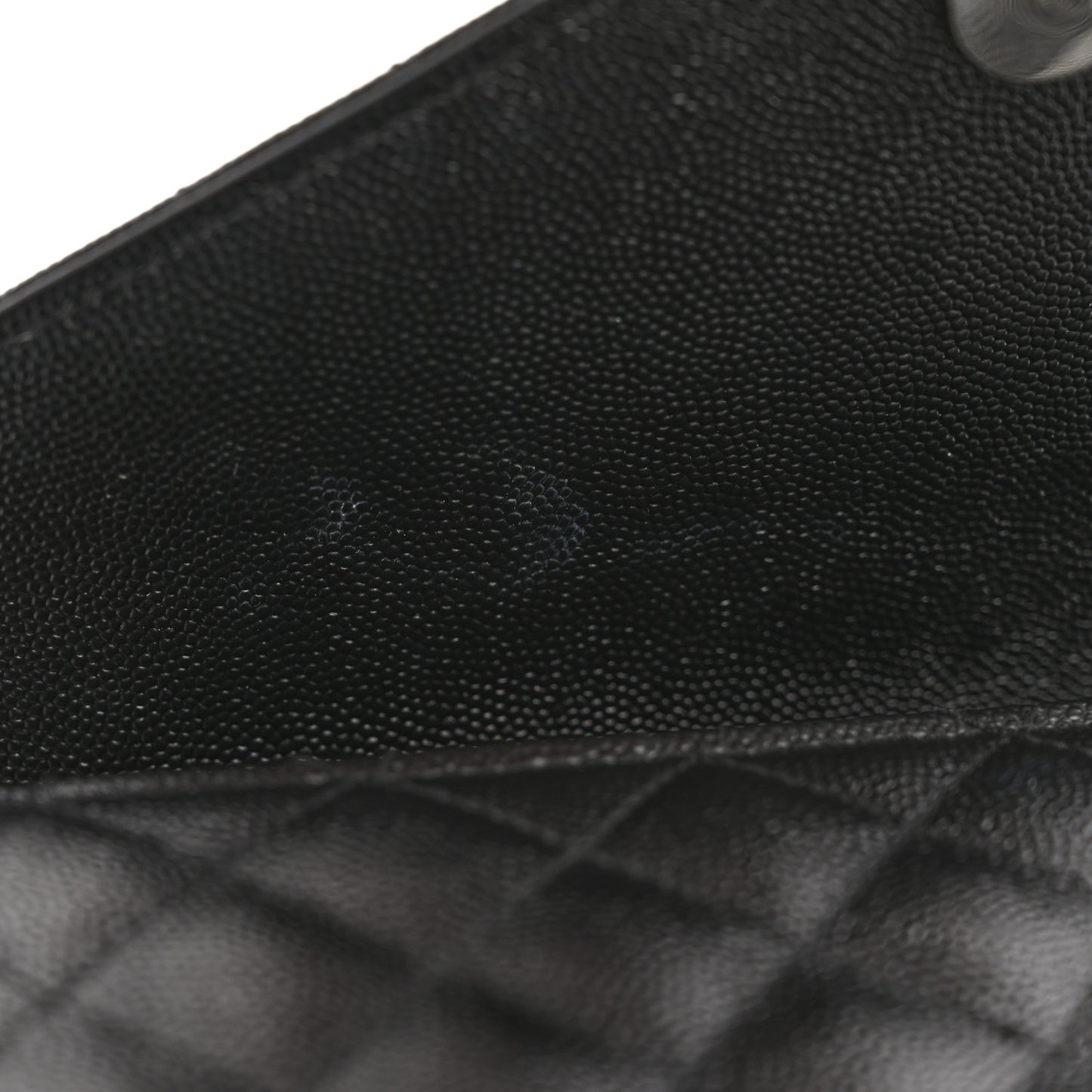 Grain De Poudre Textured Mixed Matelasse Triquilt Small Monogram Satchel Black