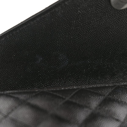 Saint Laurent Grain De Poudre Textured Mixed Matelasse Triquilt Small Monogram Satchel Black 11 of 14