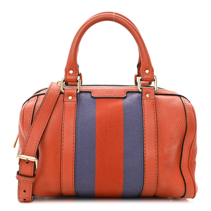 Gucci Calfskin Vintage Web Small Boston Orange Blue 1 of 14