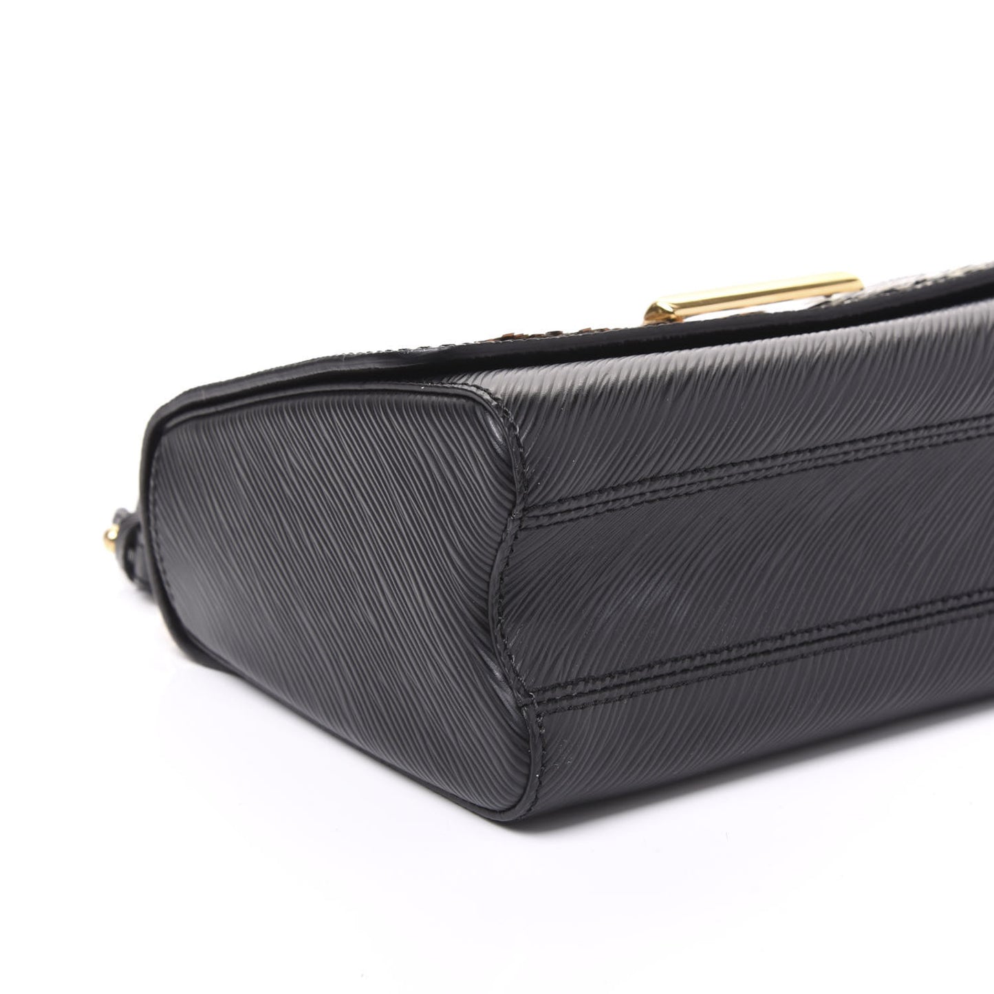 Epi Sequins Twist Shoulder Bag MM Black