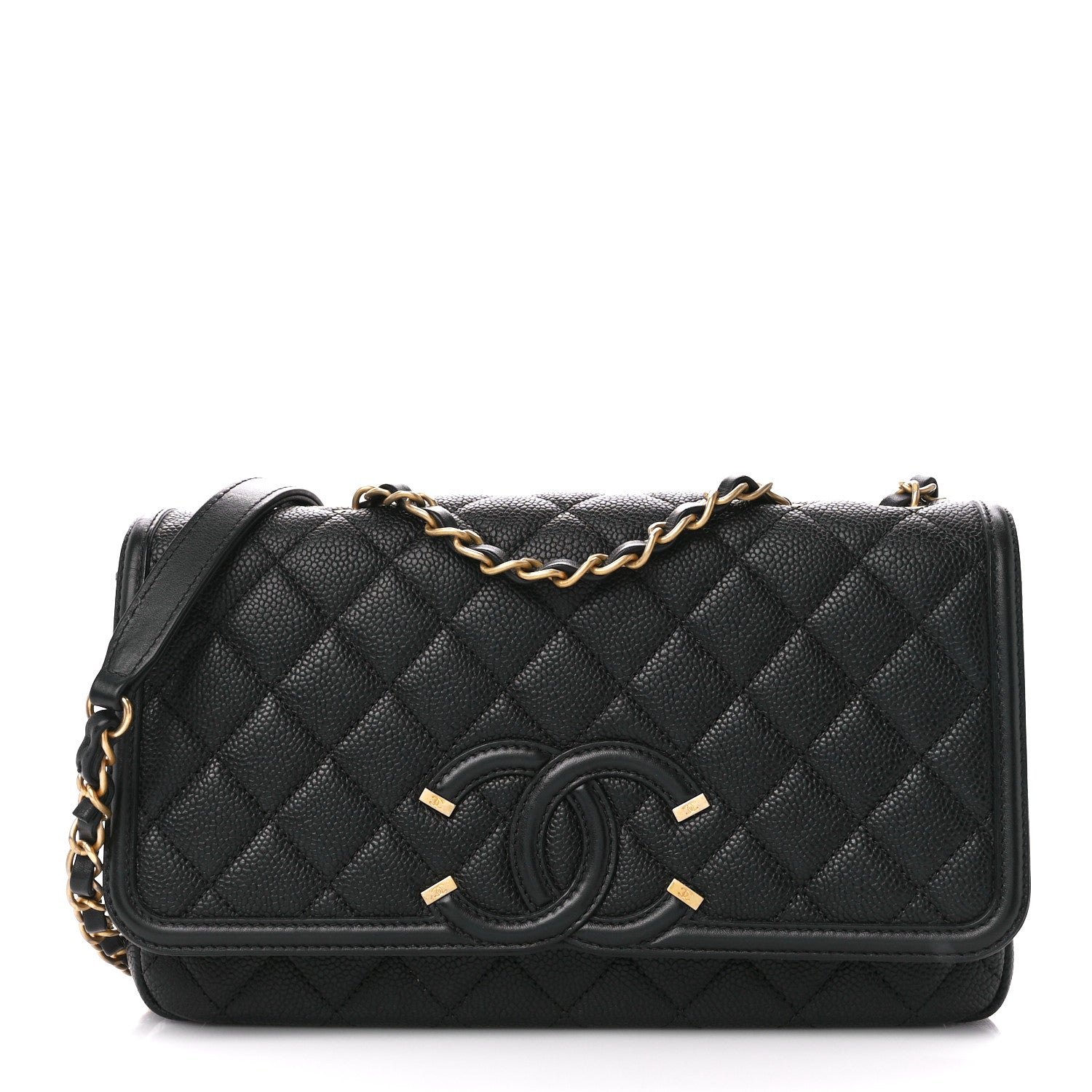 Chanel Caviar Quilted Medium CC Filigree Flap Black 1 of 11