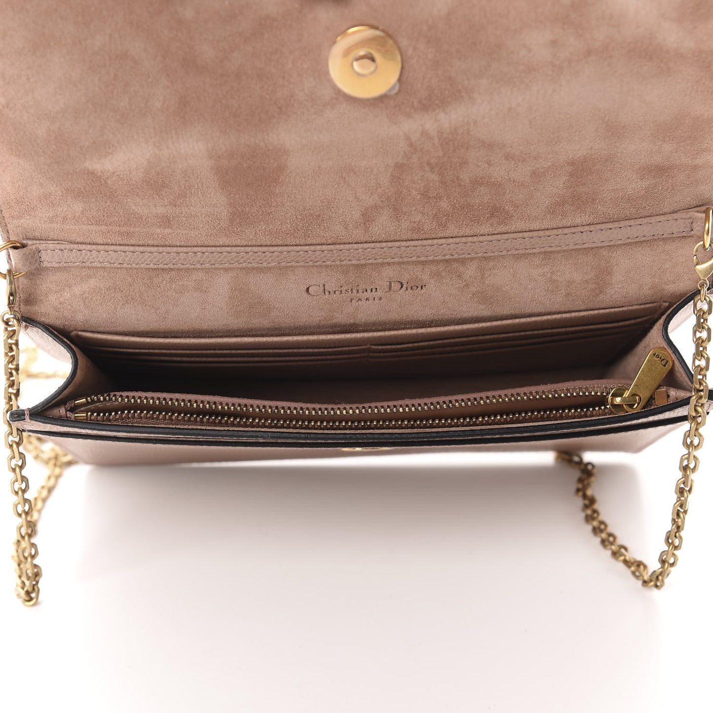 Grained Calfskin Saddle Chain Pouch Fard