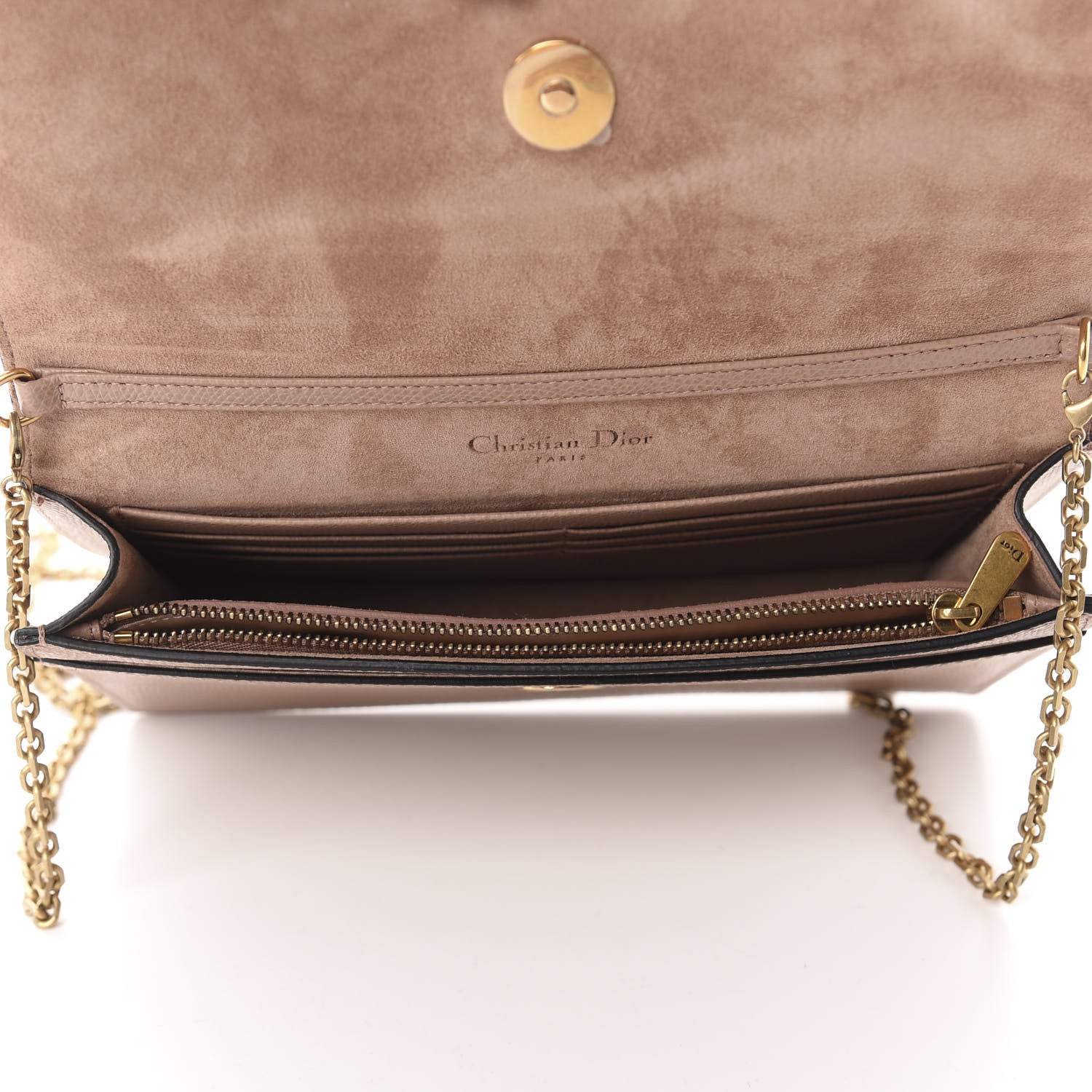 Christian Dior Grained Calfskin Saddle Chain Pouch Fard 5 of 10