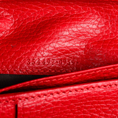 Gucci Dollar Calfskin Medium Swing Zip Around Wallet Red 7 of 7