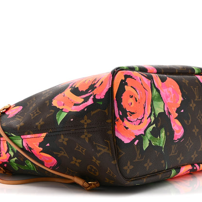 Louis Vuitton Monogram Roses Neverfull MM 9 of 10